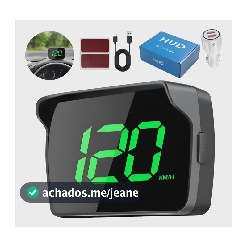 Velocimetro Digital Gps Satelite Usb Automotivo Universal Verde