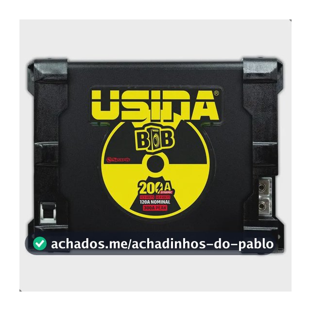Fonte Carregador Usina Bob 200 Amperes Bivolt Dynamic Cor Preto