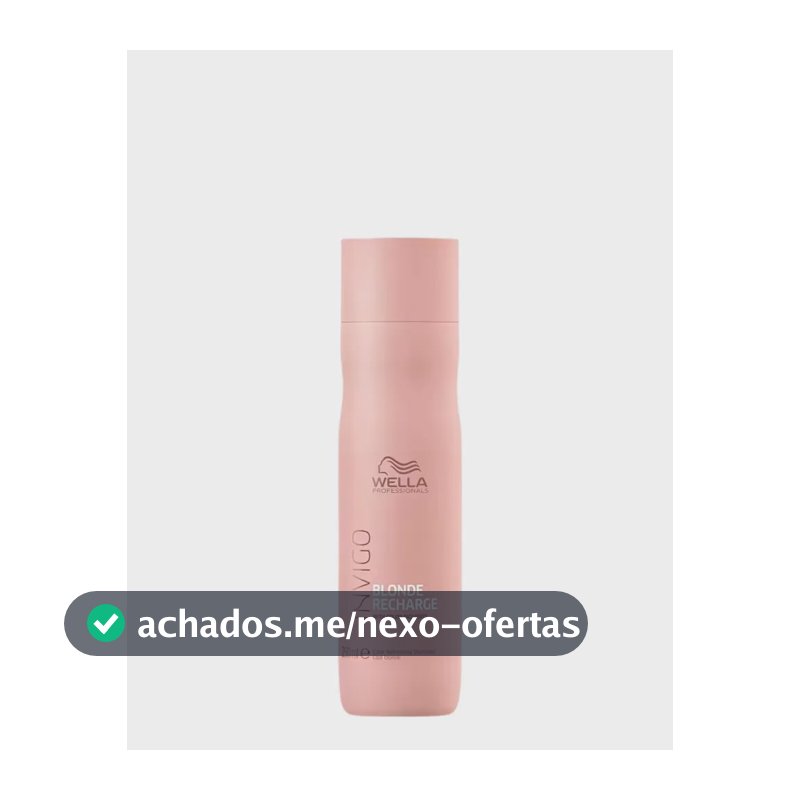 Invigo Blonde Recharge Shampoo Desamarelador 250ml Cabelos Loiros Radiantes Com Um Tom Frio e Platinado Wella Profissional