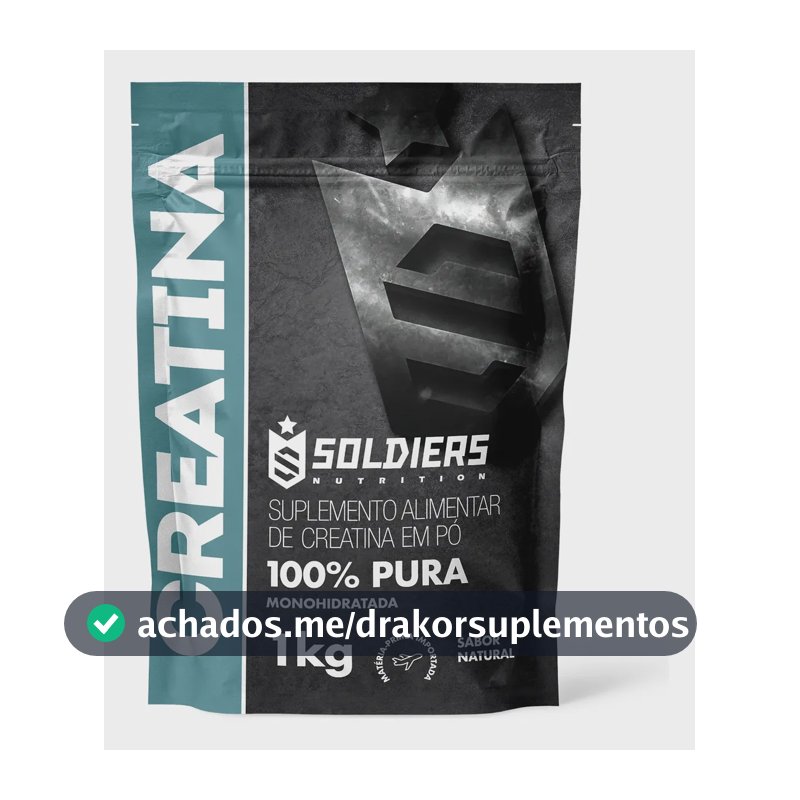 Creatina 1kg Suplemento Em Pó 100% Pura - Soldiers Nutrition Natural