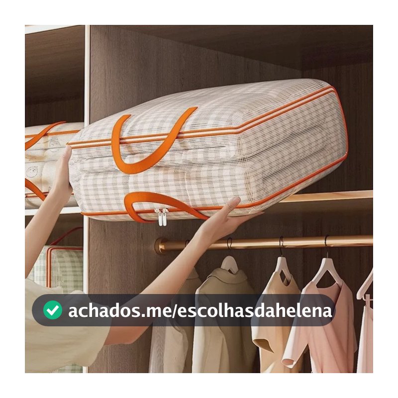 Saco Organizador Multiuso Dobrável Edredom Cobertor Branco 1pcs