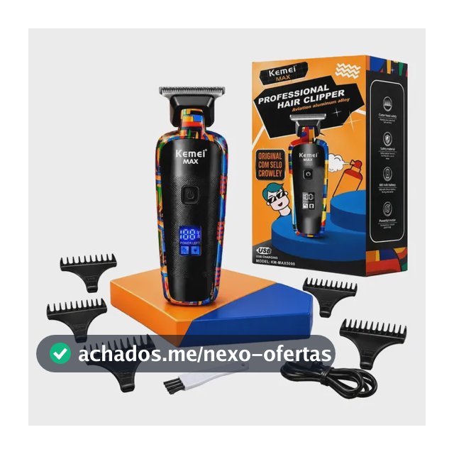 Máquina De Acabamento Profissional Kemei - Max5090 Visor Lcd Multicolor 127/220v