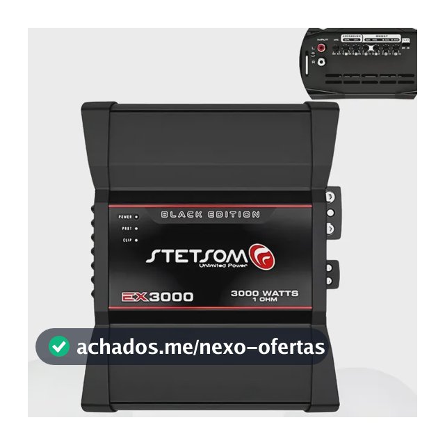Módulo De Som Automotivo Stetsom Ex-3000 Black 1 2 Ou 4 Ohms