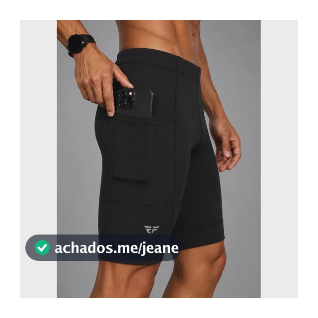 Bermuda De Compressão Com Bolso Masculina Para Corrida