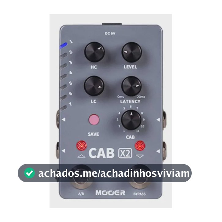 Pedal Simulador Gabinete Mooer Cab X2 M724 Guitarra Stereo IR