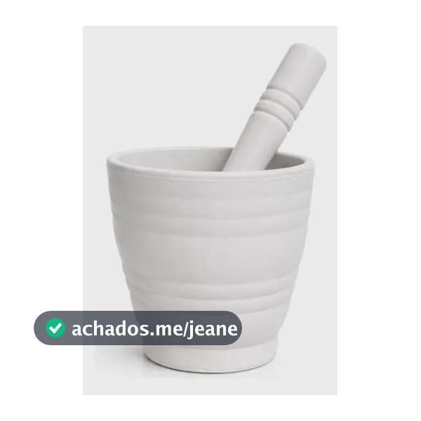 Pilão Prime Antibacteriano Para Alho E Temperos 370g Branco