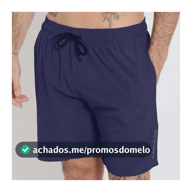Bermuda Microfibra Com Bolso E Cordão Head Tennis