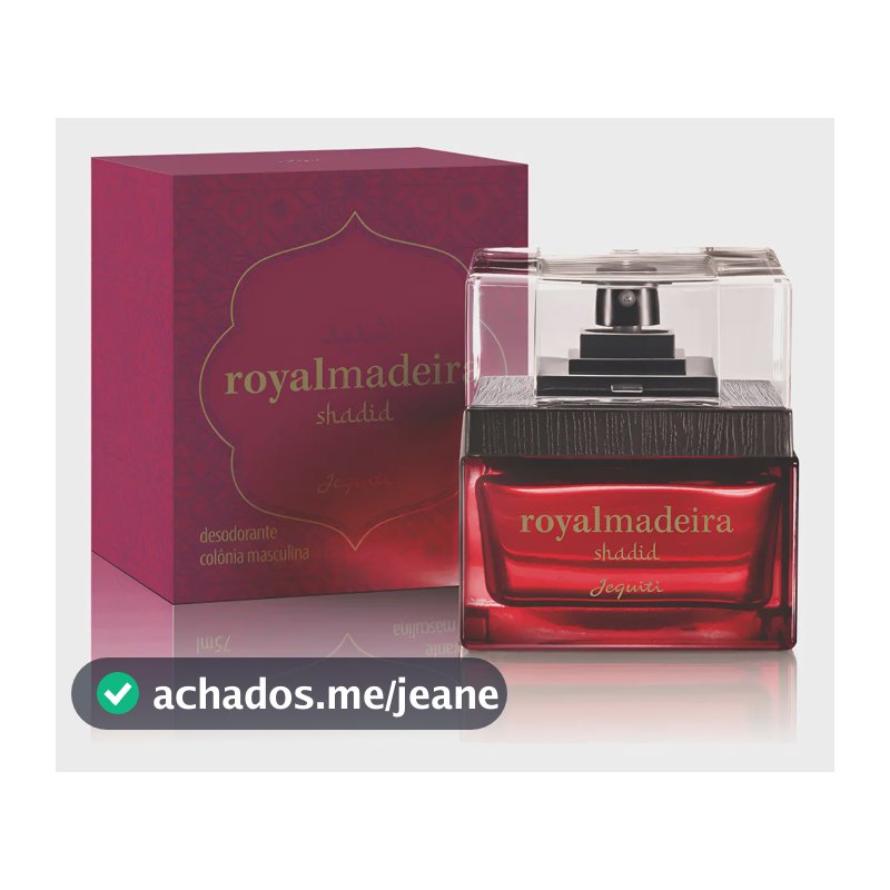 Royalmadeira Shadid Des. Colônia Masculina Jequiti - 75 Ml