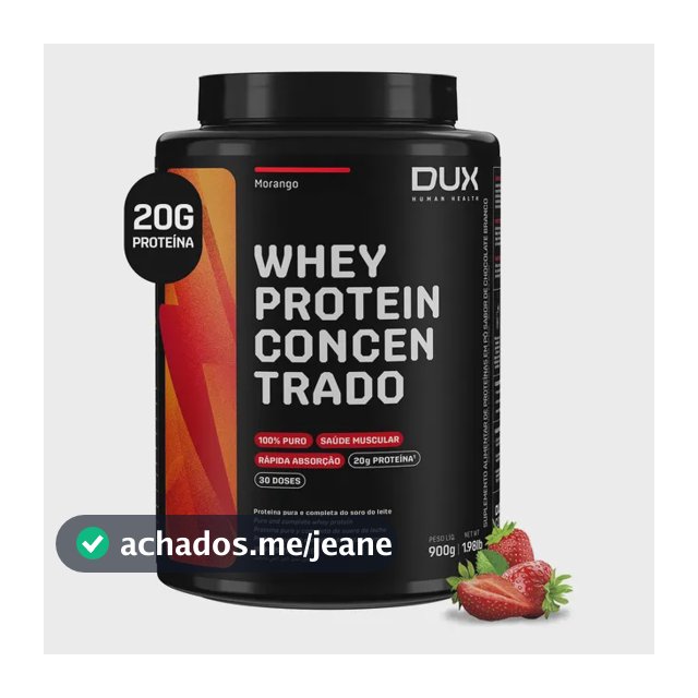 Proteína Dux Nutrition Whey Protein Concentrado Em Pó 900g