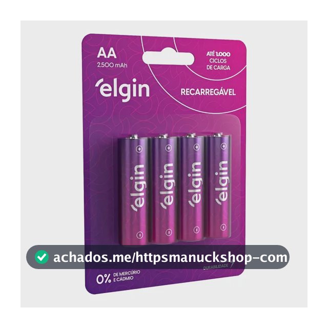 Pilha Recarregável Aa-2500 Mah Blist.4 Elgin