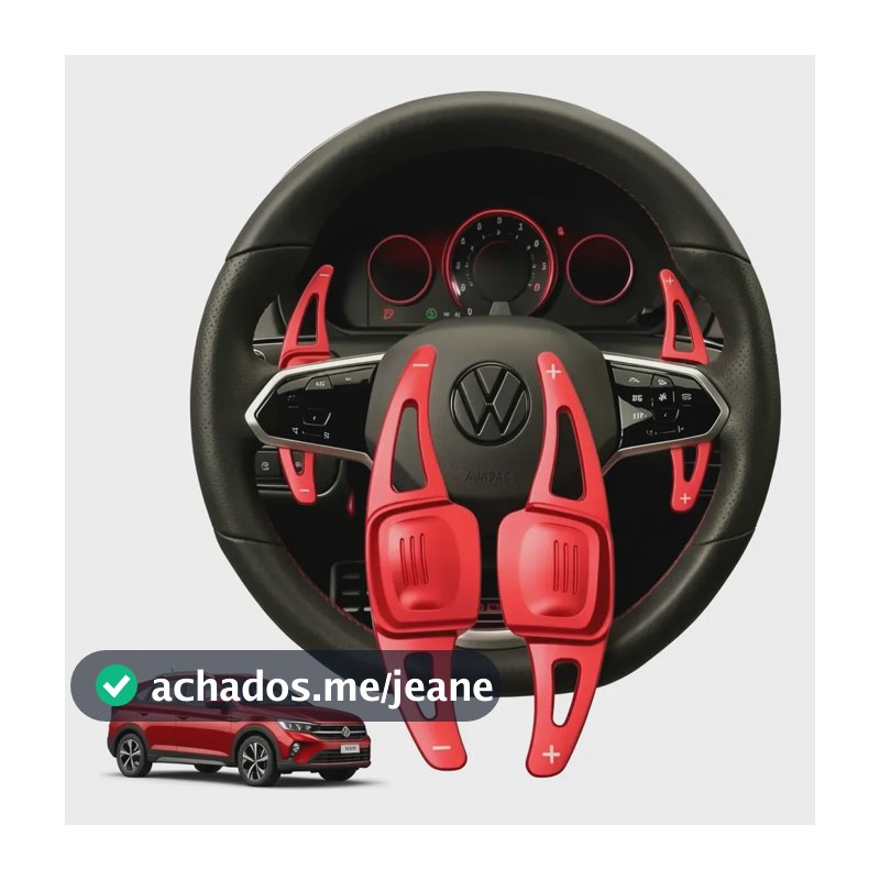 Paddle Shift Borboleta Polo T-cross Jetta Nivus Golf Amarok Vermelho