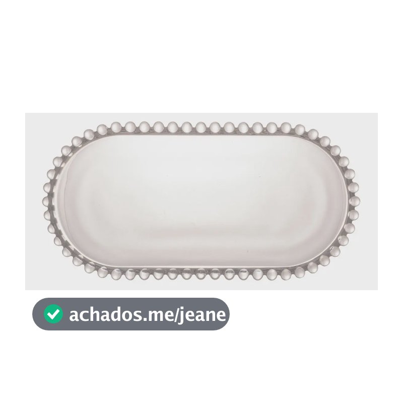 Travessa Bandeja De Cristal Wolff Pearl Bolinha 24cm 28386 Transparente
