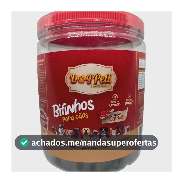 Dog Peti Super Premium Bifinho para Cães 1kg Carne Macio
