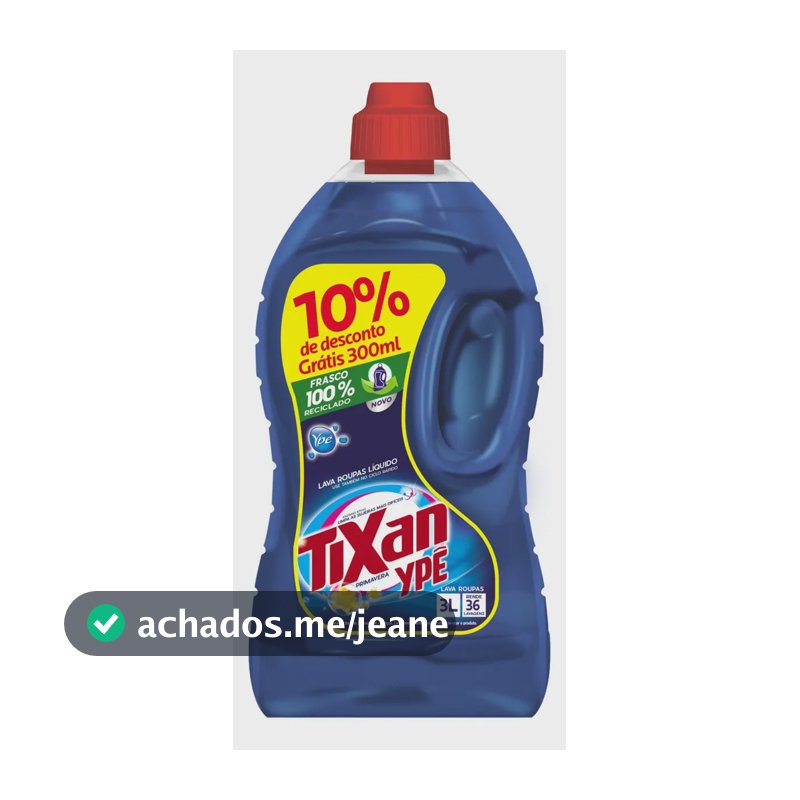 Lava Roupas Tixan Ypê Primavera frasco 3 Litros