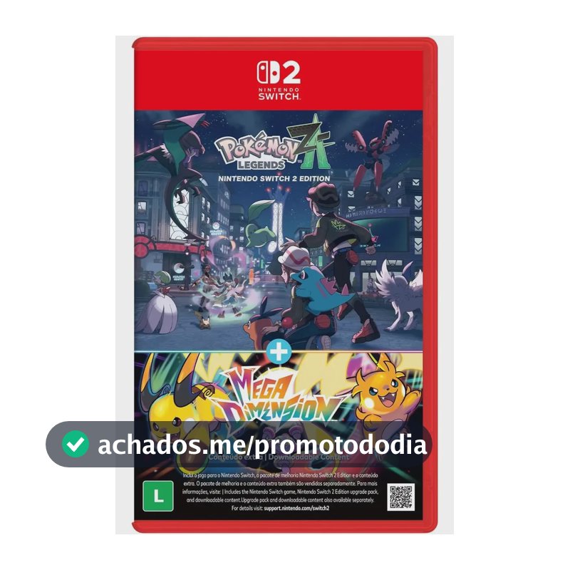 Pokémon Legends Z-a + Mega Dimension Switch 2 Mídia Física