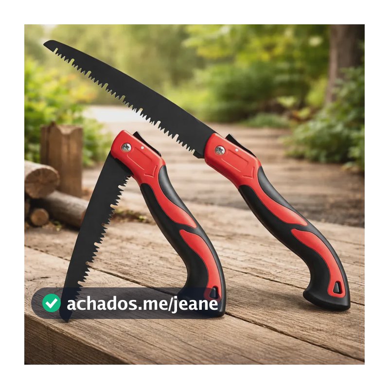 Serra Serrote Poda Galhos Jardim Camping Chácara Dobrável Tipo Canivete Lâmina Afiada 250mm Profissional Cabo Emborrachado