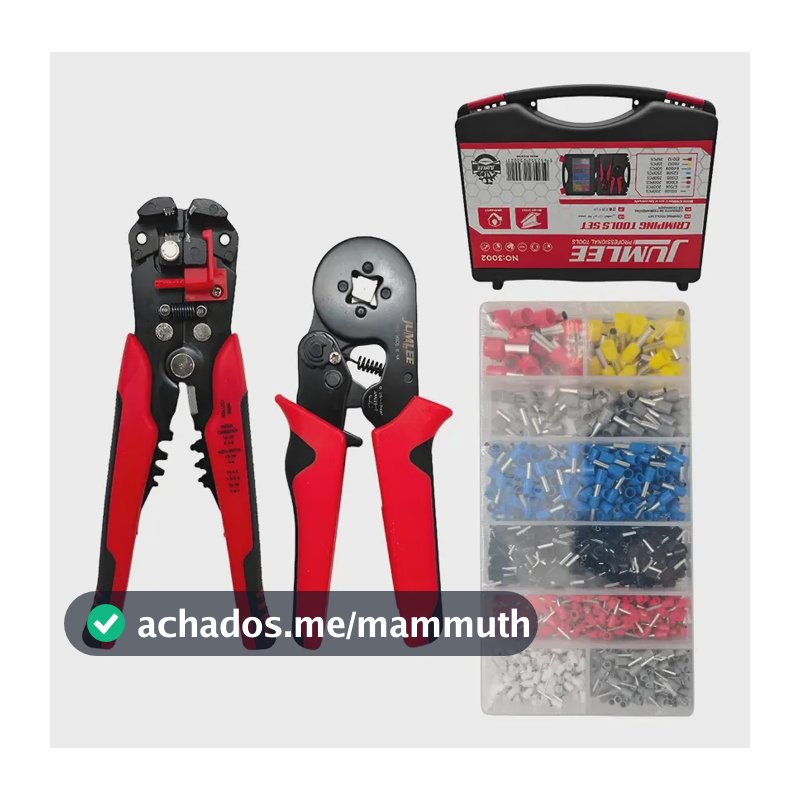 Kit Alicate Crimpador + Alicate Decapador Com Terminais