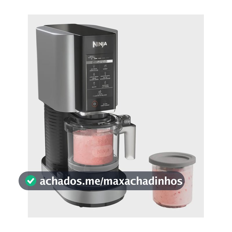 Sorveteira Ninja Creami 7 Opções Diferentes de Sorvete Fácil de Usar em 3 Etapas Pronto em Até 24 Horas