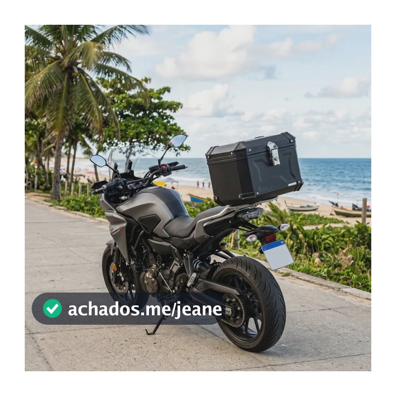 Baú Bauleto Traseiro Moto 37l Navetec Abs Com Encosto E Base