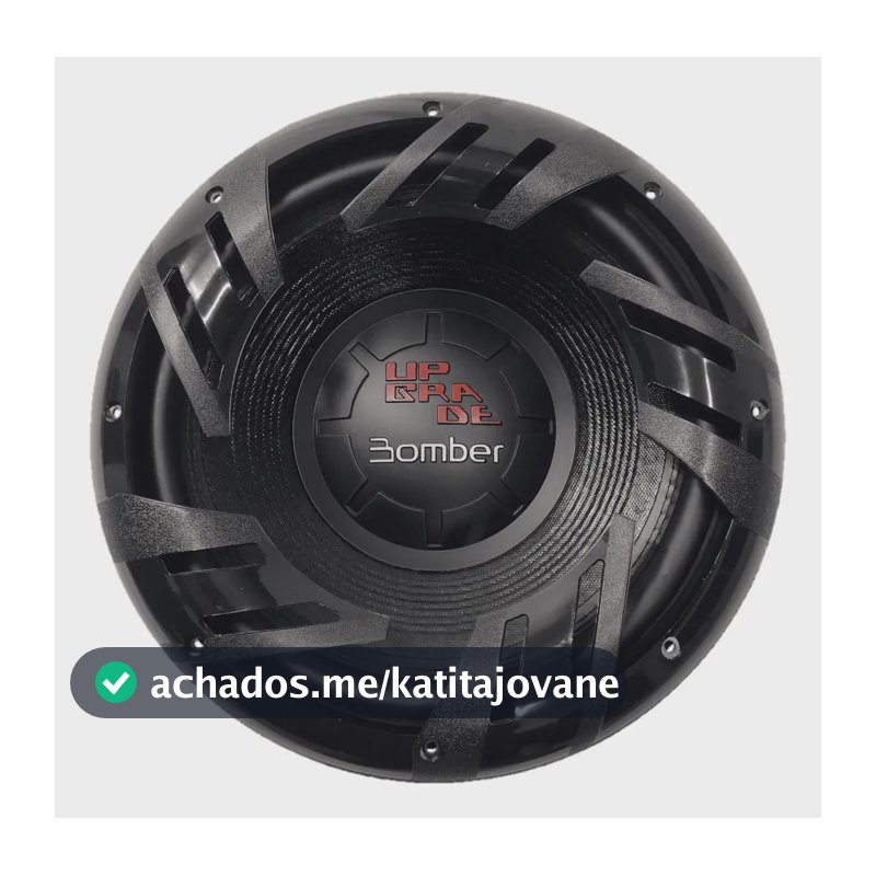 Subwoofer 12 Bomber Up Grade 400w Rms 4 Ohms Bobina Simples Cor Preto