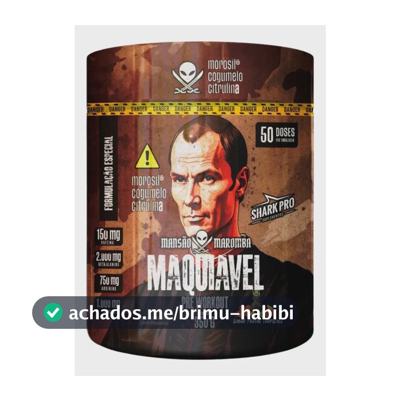 Maquiavel Pré Treino Pote 350g Shark Pro Sabor Frutas Tropicais