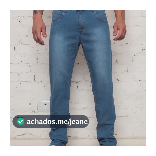 Calça Jeans Masculina Tradicional Corte Reto