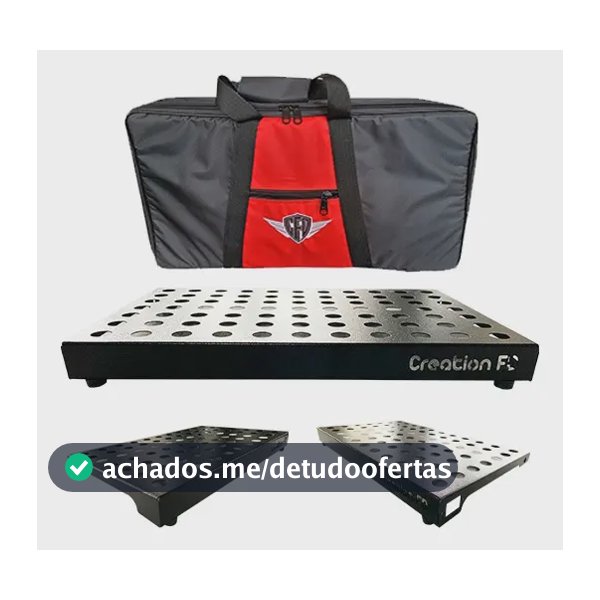 Pedalboard Custom 55x30 Leve, Reforçado + Softbag Cor Preto