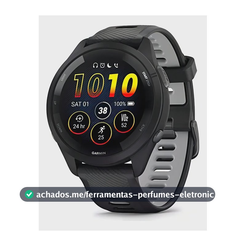 Relógio Smartwatch Garmin Forerunner Music 265 Amoled Preto/cinza