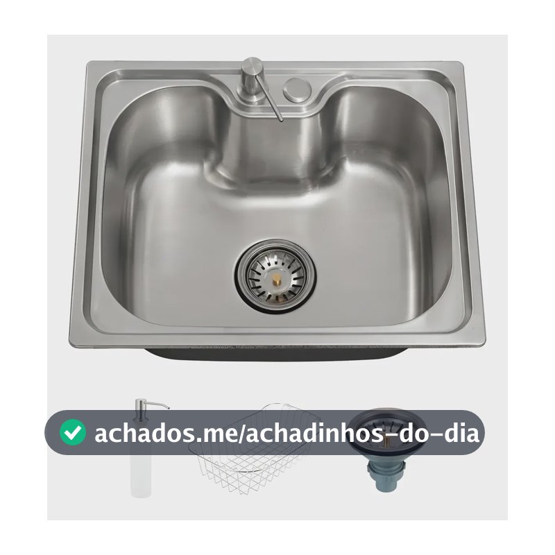 Cuba Gourmet para Cozinha Aço Inox 201 50x40cm Nawa Prata - Pingoo.casa