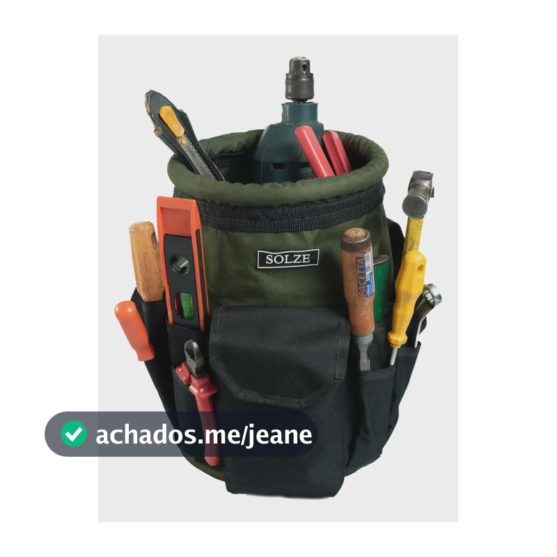 Bolsa Balde De Lona Solze Fundo Reforçado Para Uso Geral (m) Verde Militar