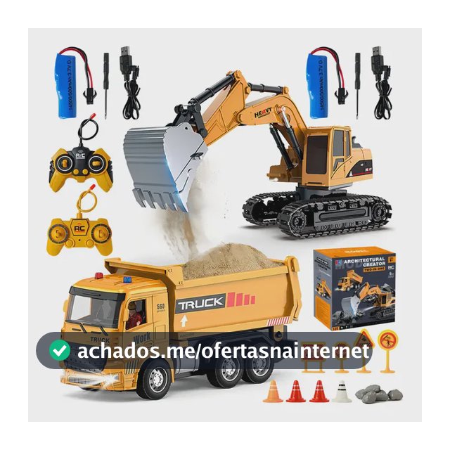 Carros De Escavadeira Controle Brinquedos Engenharia 2in1 Br Amarelo Trator