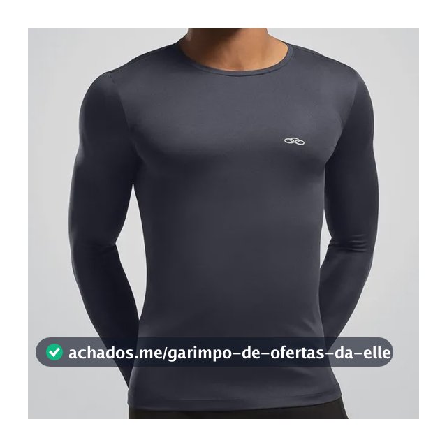 Camiseta Academia Masculina Essential Manga Longa Olympikus Preto M