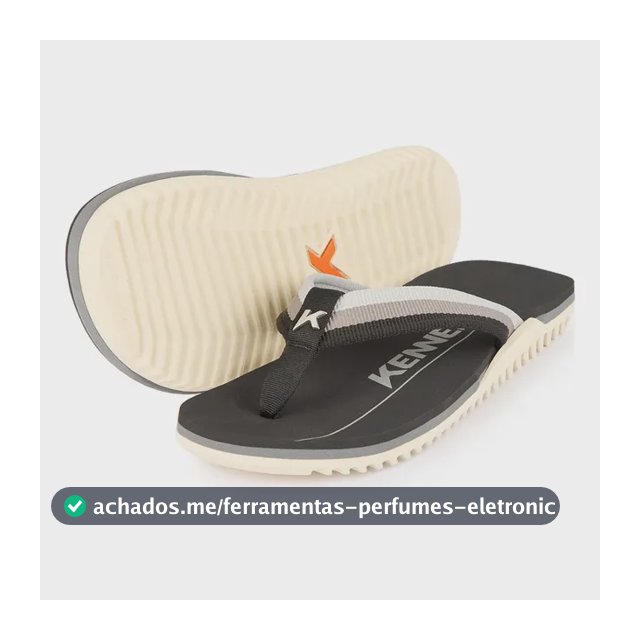 Sandália Kenner Unissex Nk6 Pro Branco/preto/cinza Liso 39