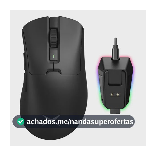 Delux M900pro Mouse Gamer Sem Fio 8000hz Paw3395 Com Dock Preto