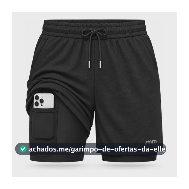 Bermuda Masculina 2 Em 1 Compressão Short Dry Fit Academia