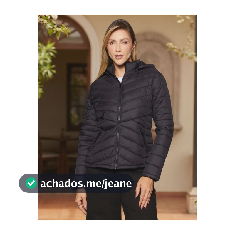 Jaqueta Fem. Nylon Matelasse Facinelli 620229 Preto G Liso