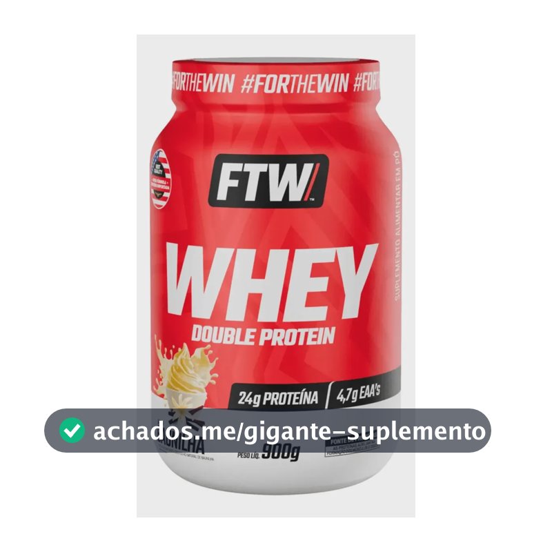 Whey Protein Double Protein 900g Sabor Baunilha - FTW