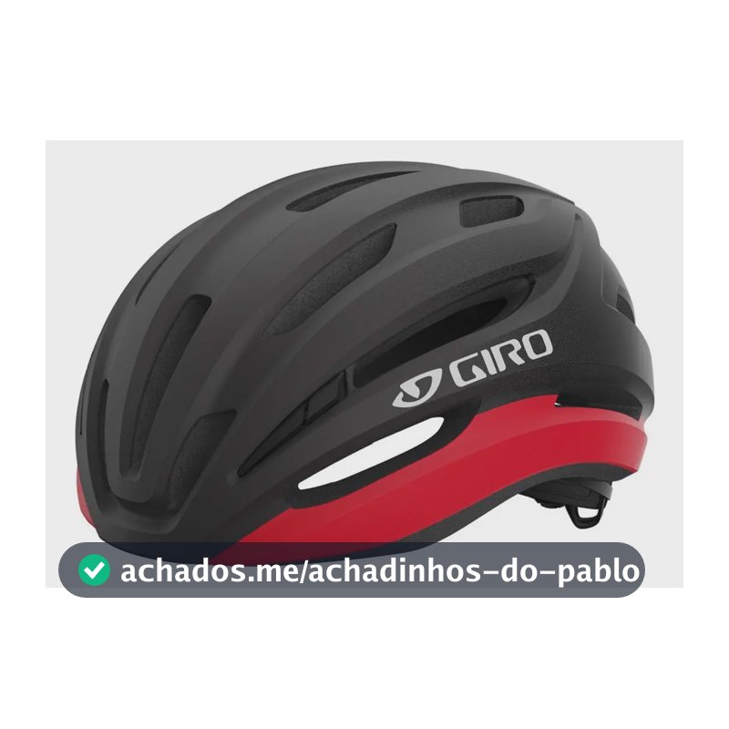 Capacete Giro Ciclismo Bike Isode Mips Ajuste Roc Loc Sport Cor Preto/Vermelho Tamanho Único