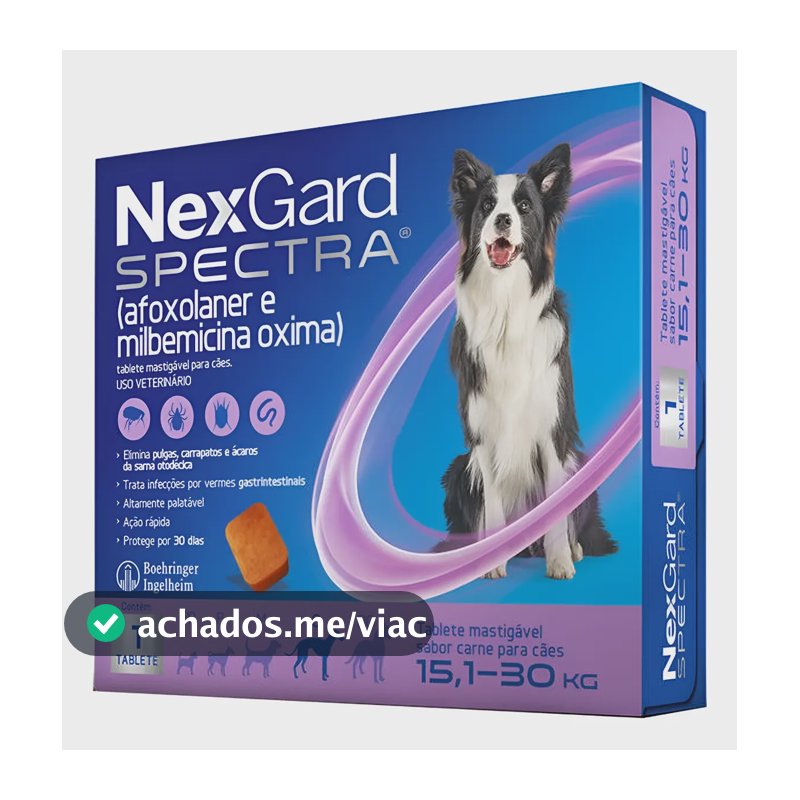 Nexgard Spectra Antipulgas E Carrapatos Cães De 15,1-30 Kg Boehringer Ingelheim