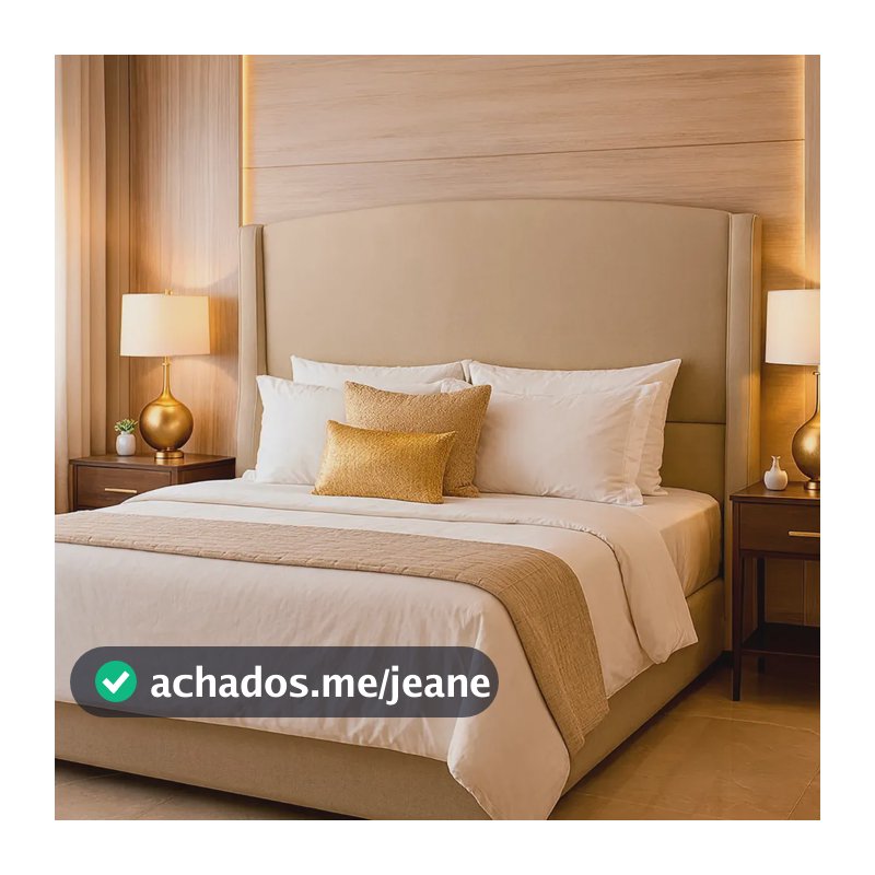 Cabeceira De Cama Casal Queem 160cm Moderno E Elegante Bege-claro