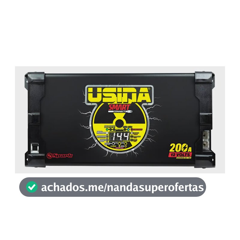 Fonte Usina Smart Connect 200a 12v Monovolt Automotivo Preto