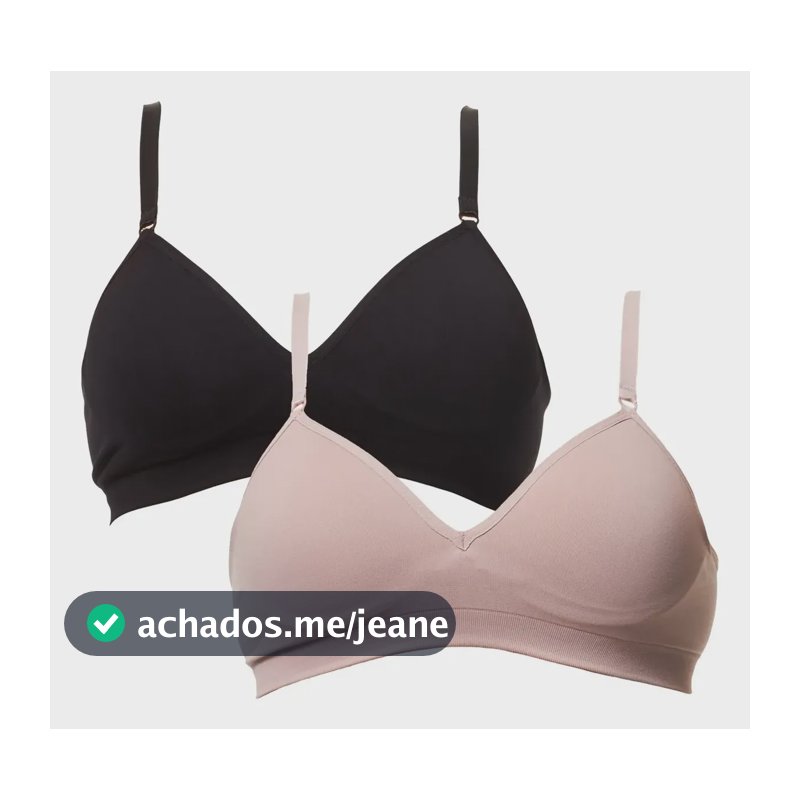 Kit Com 2 Sutiã Com Bojo Daily Conforto Trifil 0901 Liso Med