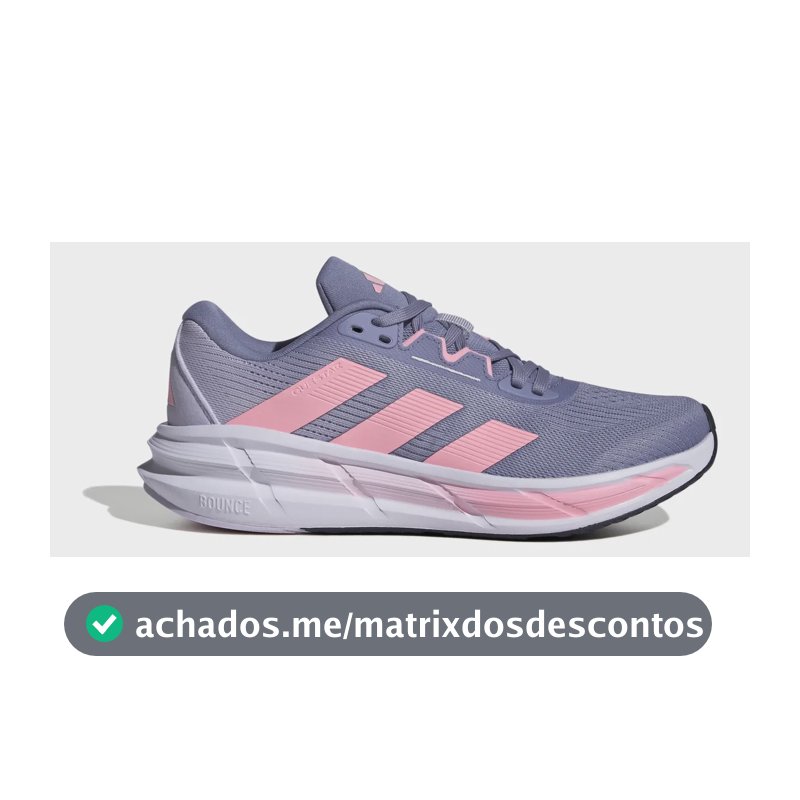 Tênis Feminino Questar 3 adidas Violeta E Rosa Liso 36