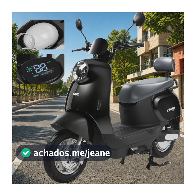 Bicicleta Bike Eletrica Scooter 1000w 65km Cavalletta C10 Preto