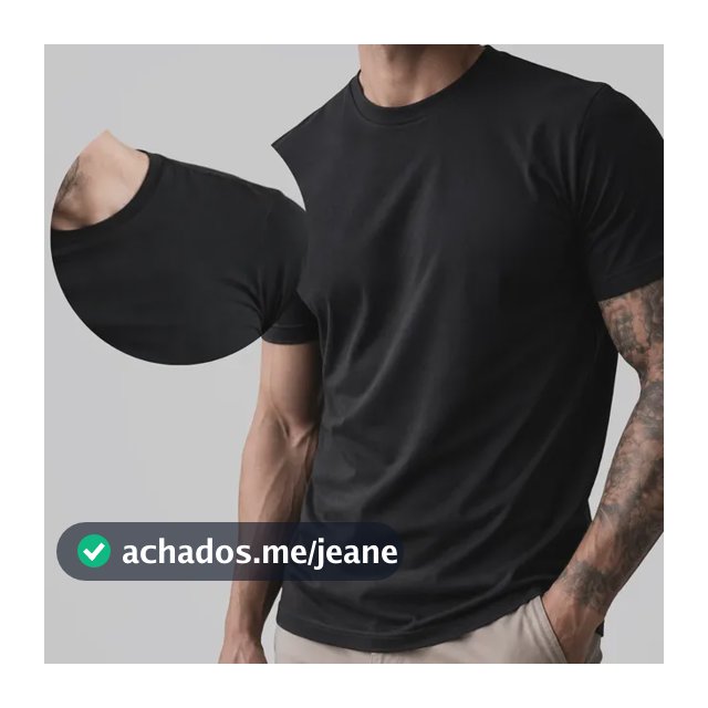 Camiseta Masculina Básica Algodão Lisa Dia A Dia