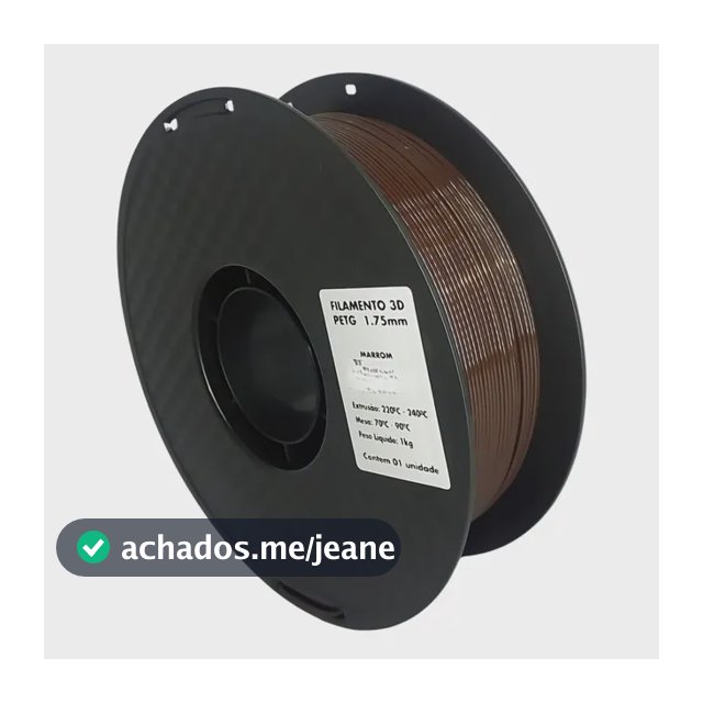 Filamento PETG Marrom Masterprint Impressora 3D 1KG 1,75mm