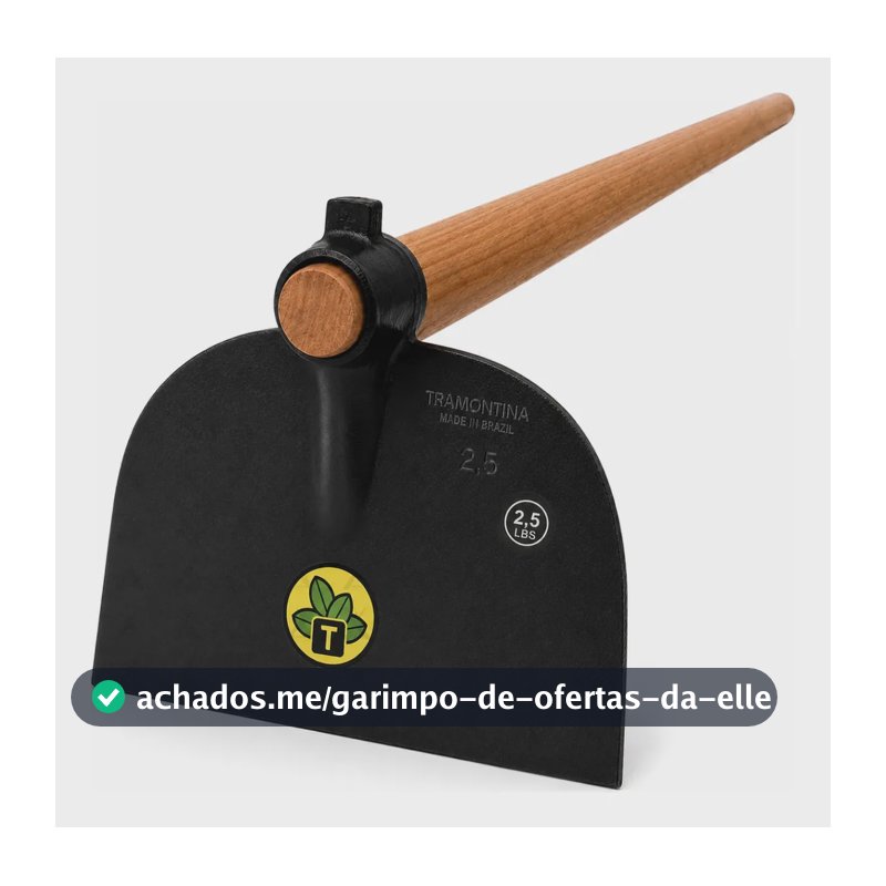 Enxada Larga Cabo Madeira 1,2m 2,5lb 30cm Capinar Tramontina