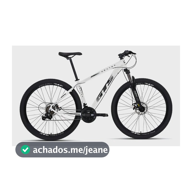 Bicicleta Gts Dexter 21v Aro 29 Shimano Freio Hidraulico Cor Branco Com Preto Tamanho Do Quadro 21