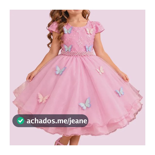 Vestido De Festa Infantil Luxo Jardim Encantado Borboletas