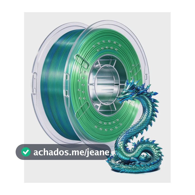Filamento Pla Silk 1.75mm Impressão 3d Premium Duocolor 1kg Azul /verde, Filamento De Seda Pla Brilhante 1.75mm, Dimensional +/- 0.02mm, Compatível Com Impressoras 3d Fdm
